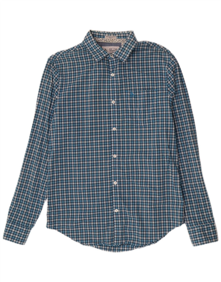 Koszula męska Penguin Heritage Slim Fit w średnią niebieską kratkę