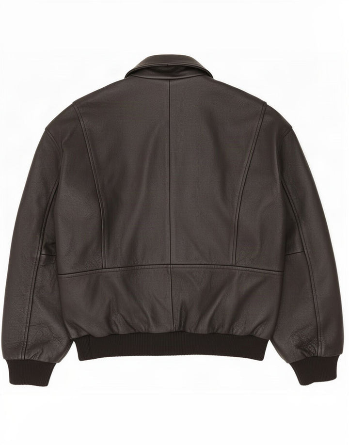 Vintage męska skórzana kurtka IT 52 XL czarna