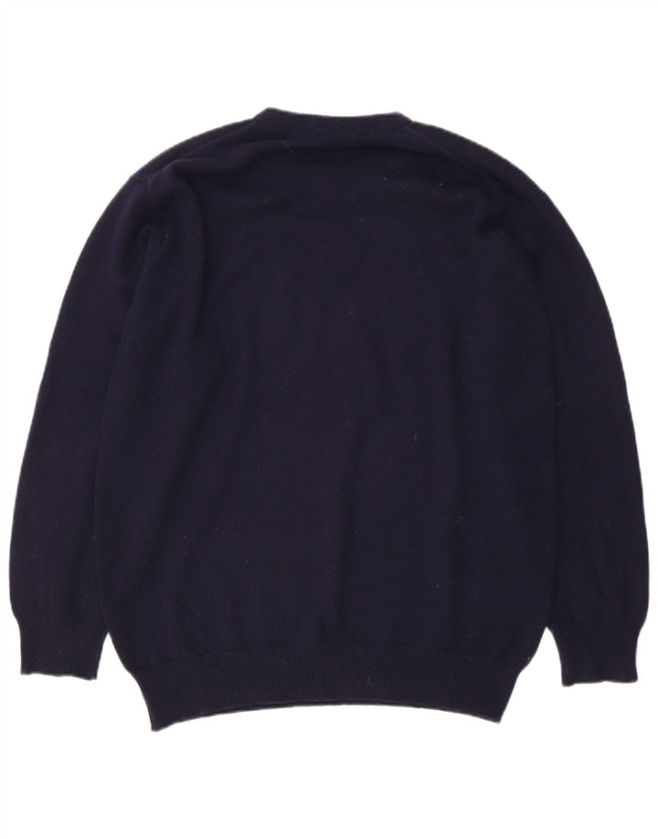 Męski sweter z okrągłym dekoltem Lyle & Scott, średni granatowy