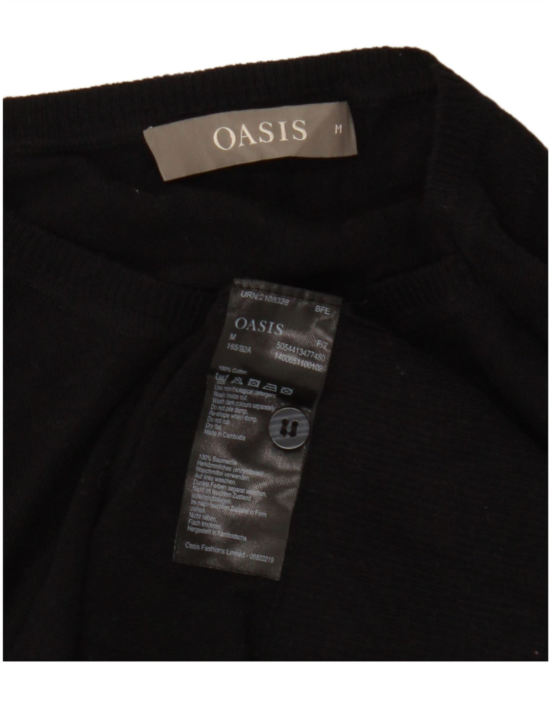 Sweter damski Oasis UK 14, średni czarny, bawełniany