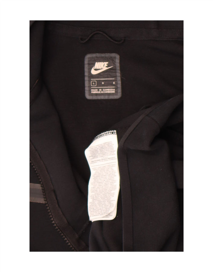 Męski sweter z kapturem i zamkiem błyskawicznym Nike, duży, czarny, bawełniany