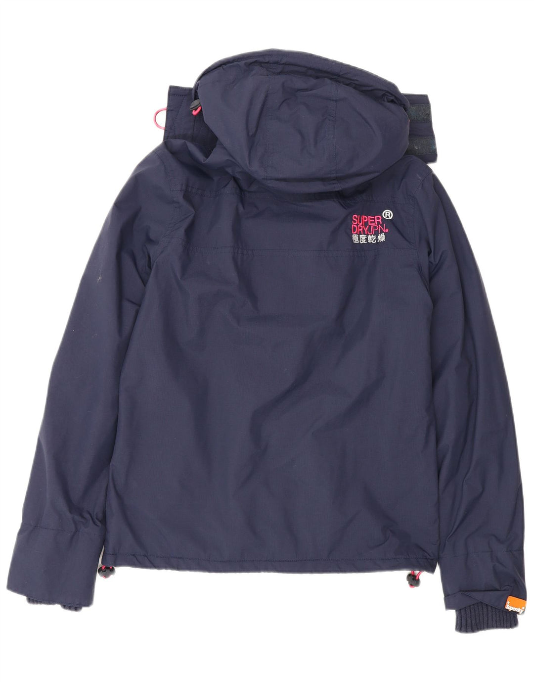 Damska wiatrówka Superdry z kapturem i kapturem UK 10, mała granatowa