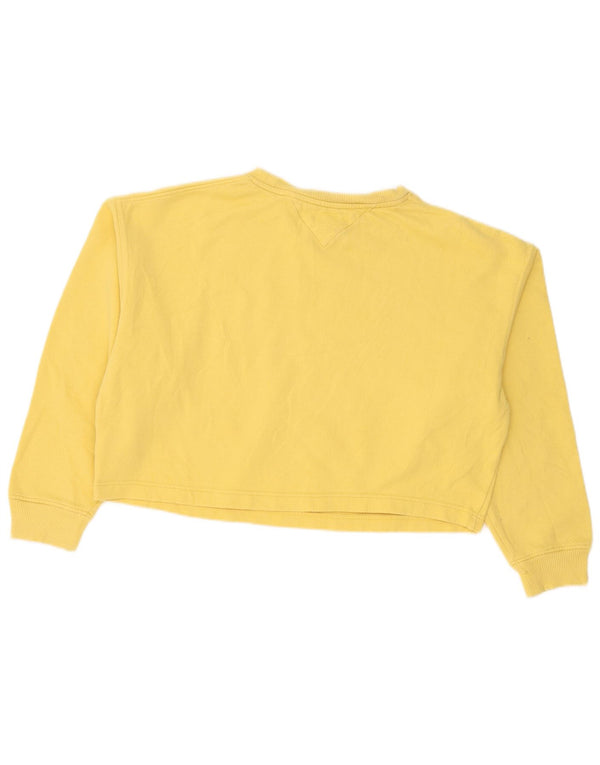 Damska bluza Crop Tommy Hilfiger UK 14, średnia żółta bawełna