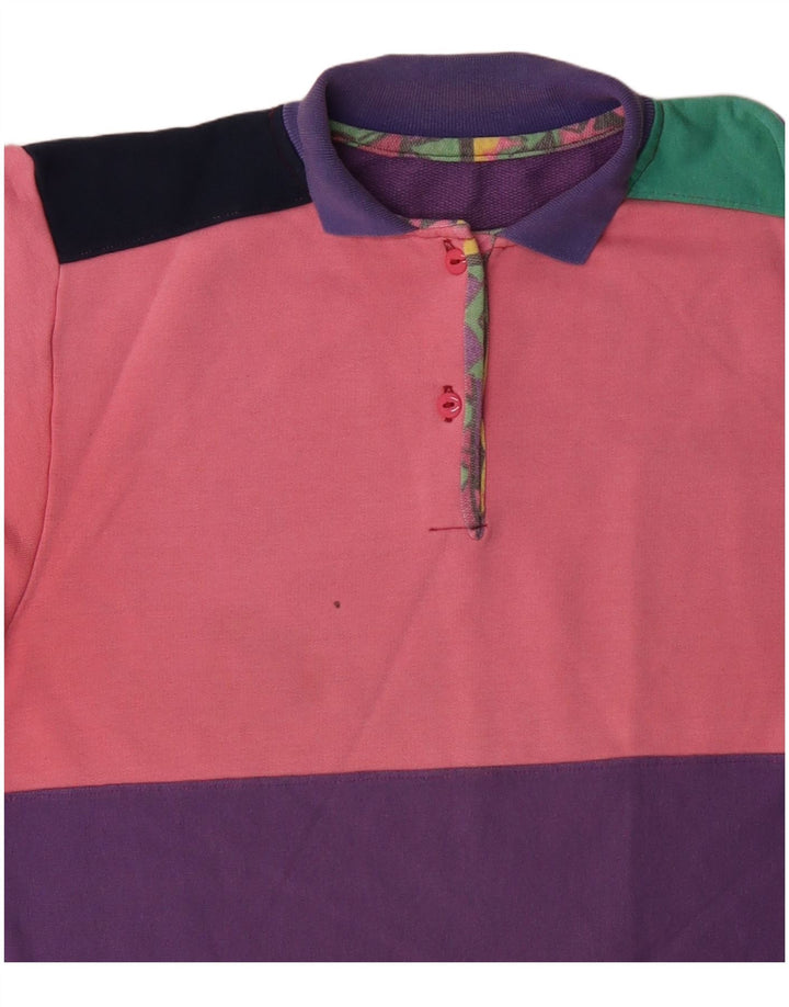 Sweter damski VINTAGE UK 18 XL, wielokolorowy, z blokami kolorów
