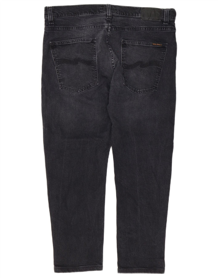 Nudie Męskie jeansy slim W34 L28 Czarna bawełna