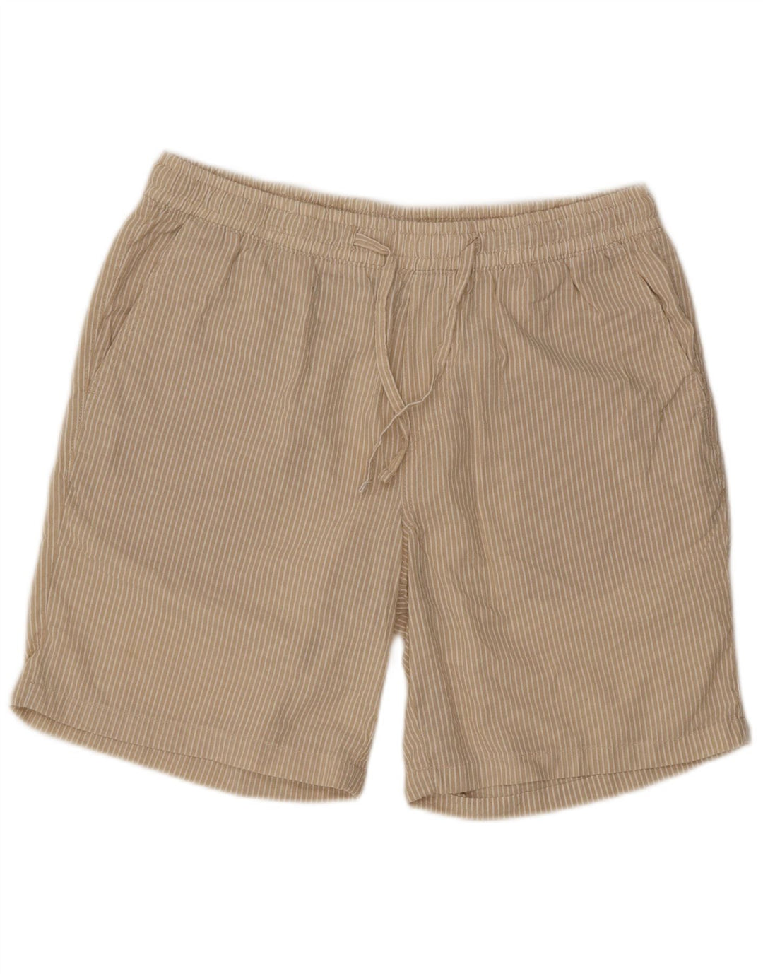 Męskie spodenki sportowe Jack & Jones, duże, beżowe, poliestrowe prążki