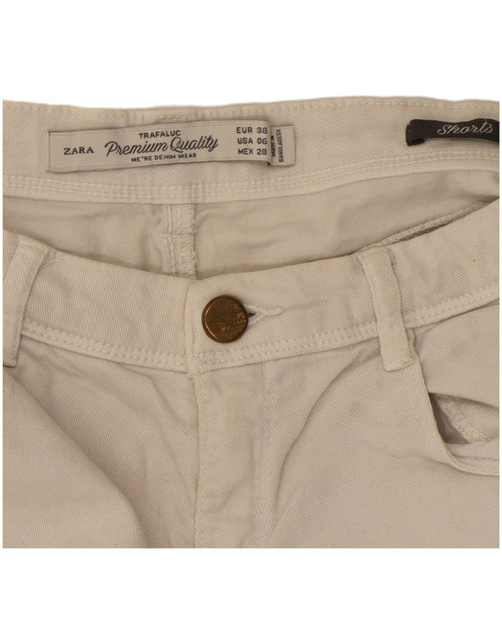 Damskie spodenki jeansowe Zara Trafaluc EU 38 Small W28 białe