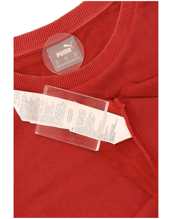 Męska bluza Puma Sweter XL Bordowa bawełna