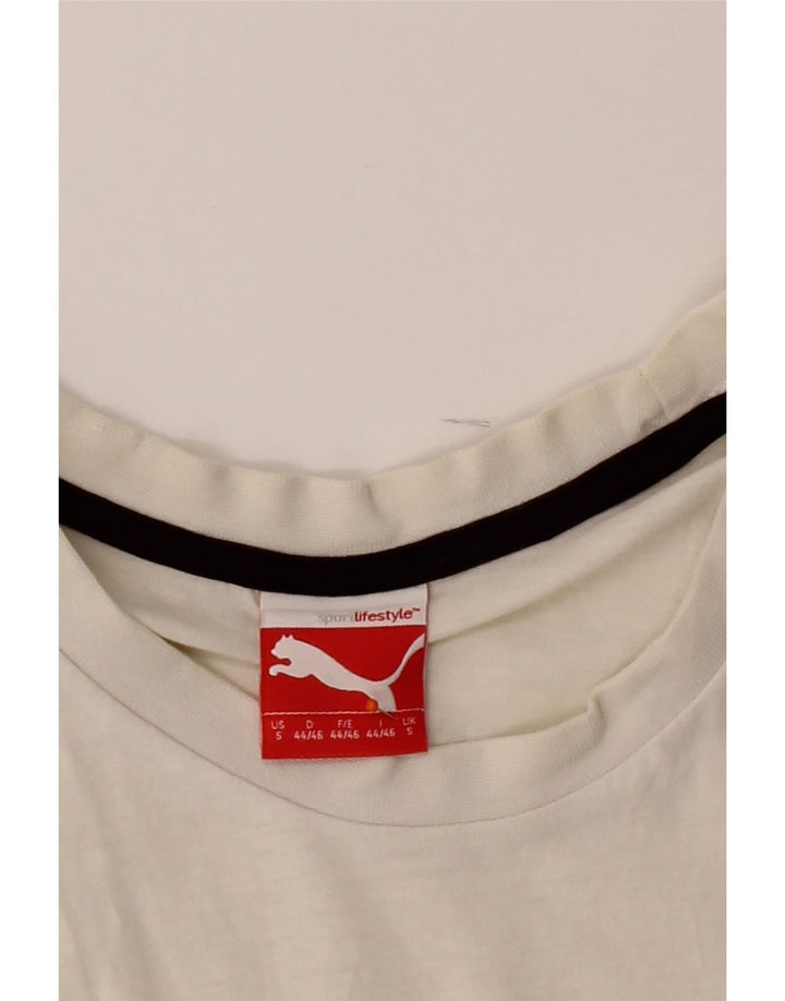 PUMA Mens Regular Fit Graphic Vest Top Small White Cotton Vintage Puma and Second-Hand Puma from Messina Hembry 