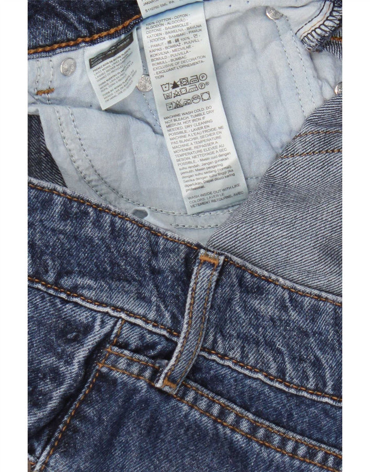 Damskie jeansy Levi's z bardzo niską szeroką nogawką W31 L34, niebieska bawełna