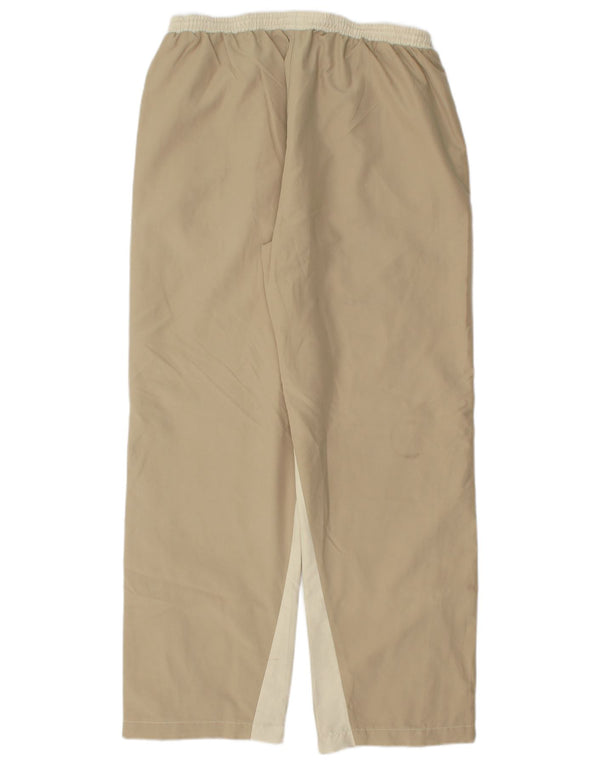 Damskie spodnie dresowe REEBOK UK 14, duży beżowy poliester z blokami kolorów