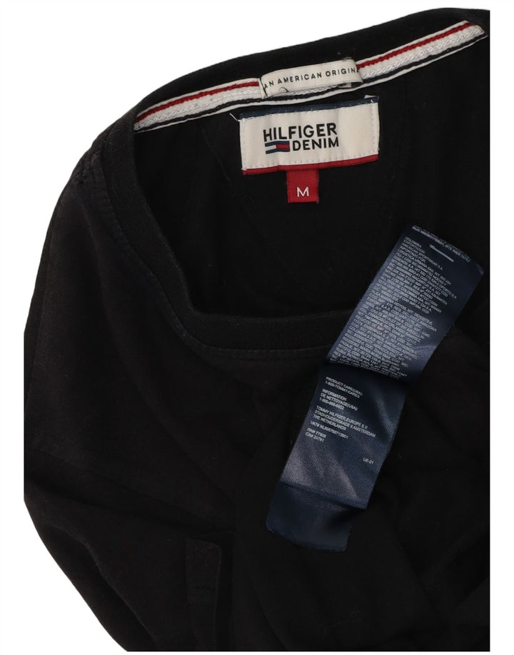 T-shirt męski Tommy Hilfiger Top, średni czarny, bawełniany