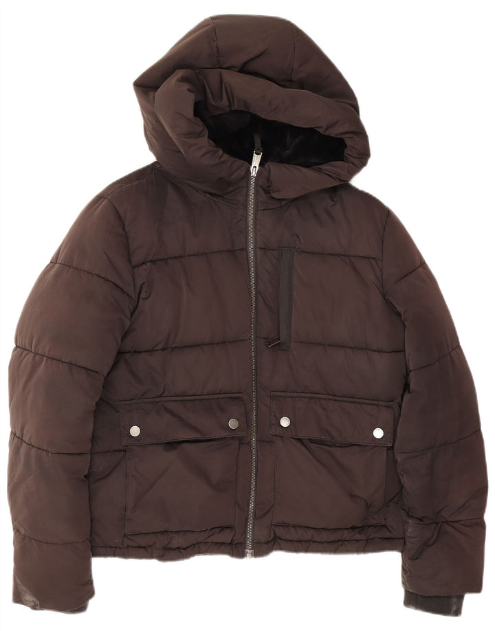 Damska wyściełana kurtka Tommy Hilfiger Crop Oversize UK 6 XS Szary poliamid