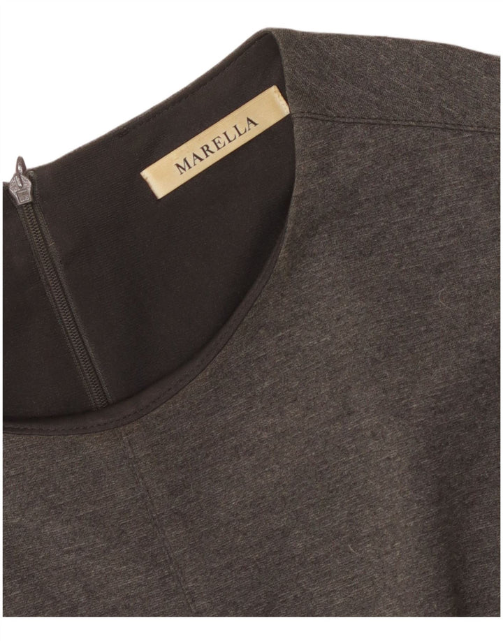 MARELLA Damska sukienka bez rękawów UK 10, mała, szara