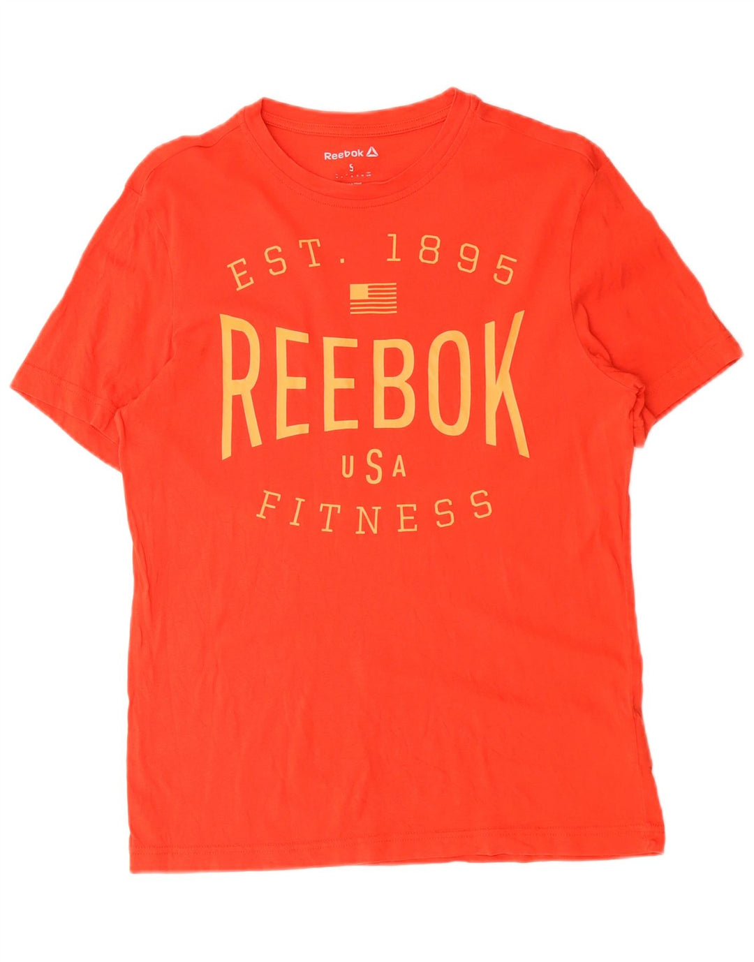 Męski T-shirt Reebok z grafiką, mały, czerwony, bawełniany