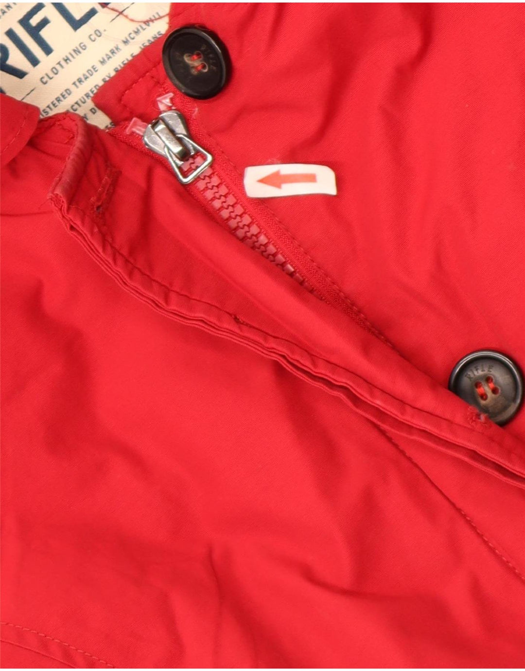 Damska ocieplana kurtka z kapturem Rifle UK 14, średnia czerwona, bawełniana