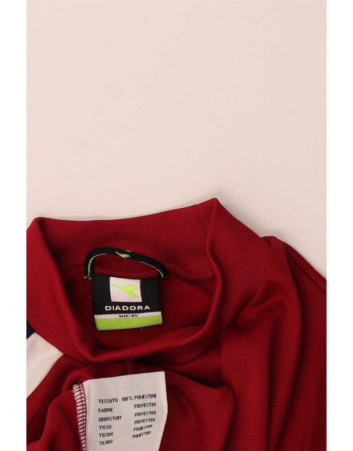 Męska bluza Diadora Sweter XS Czerwony poliester z blokami kolorów