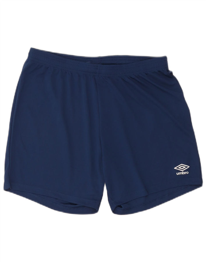 Męskie spodenki sportowe Umbro, duże, niebieskie, poliestrowe