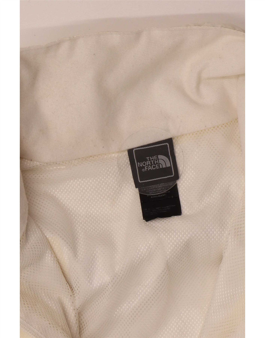 Damska kurtka przeciwdeszczowa z kapturem The North Face UK 14, średni biały nylon