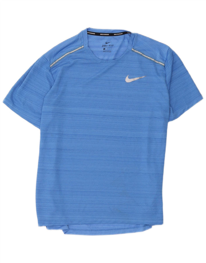 Męska koszulka Nike Dri Fit z poliestru w duże niebieskie paski