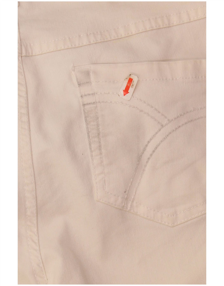 DACK'S Womens Slim Jeans IT 42 Medium W28 L29 Off White Cotton