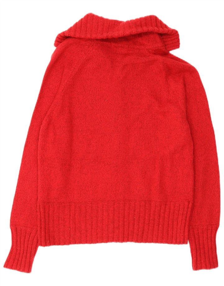 Marks & Spencer Damski sweter rozpinany UK 16, duży, czerwony, bawełniany