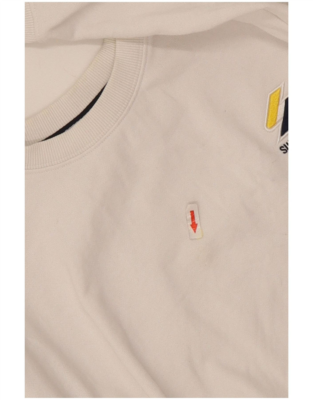 Damski sweter bluzowy Superdry UK 14, duży, biały, bawełniany