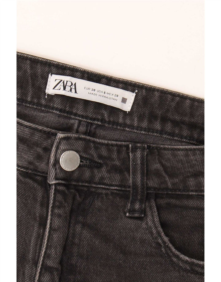 Damskie jeansy z wysokim stanem Zara EU 38 Small W28 L27 Szare
