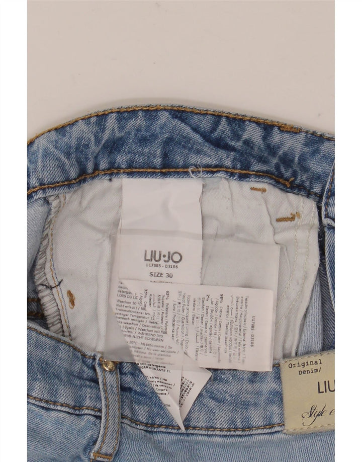 Damskie jeansy Bootcut Liu Jo W30 L26 Niebieskie bawełniane