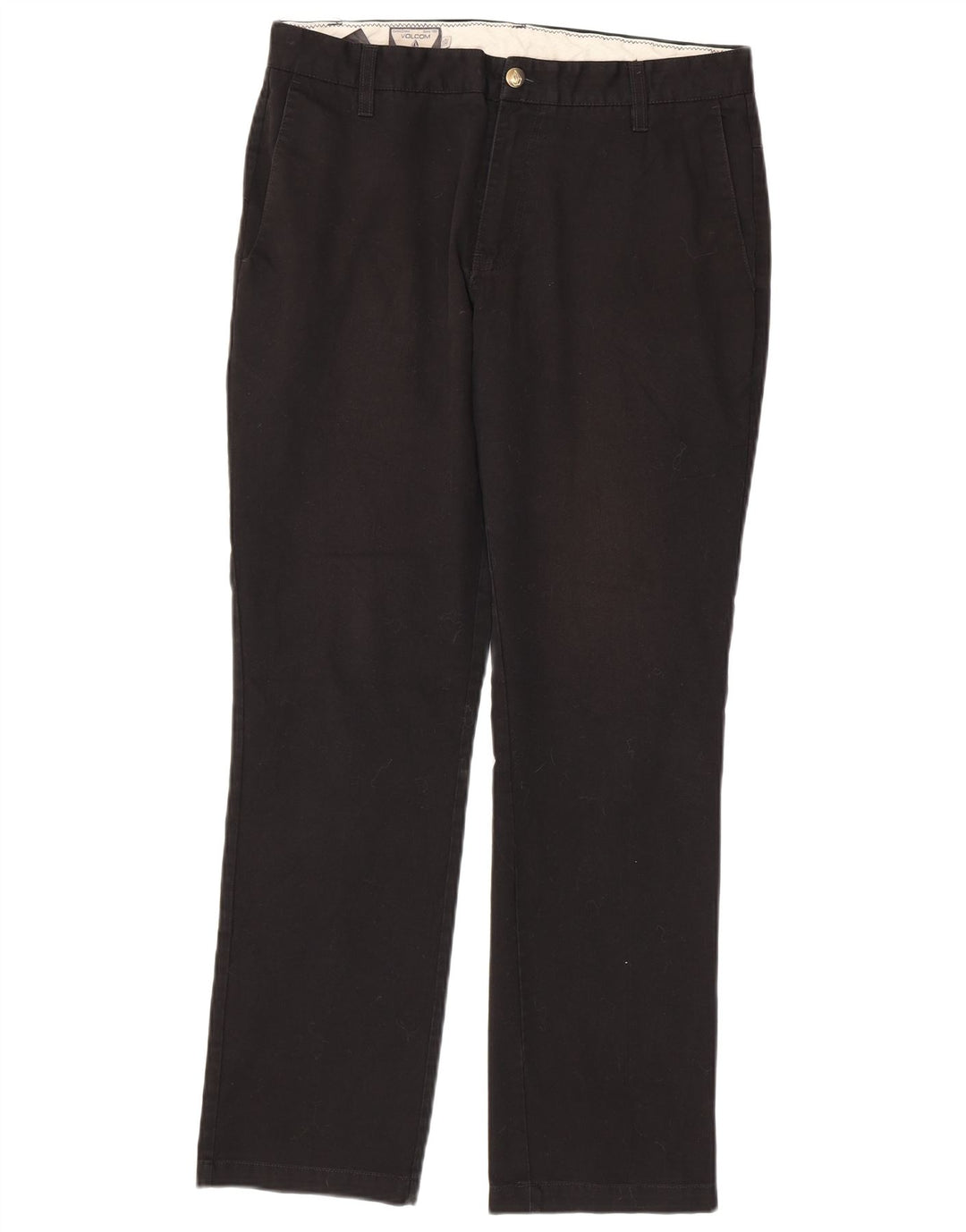 Męskie proste spodnie chino Volcom W32 L30 Czarna bawełna