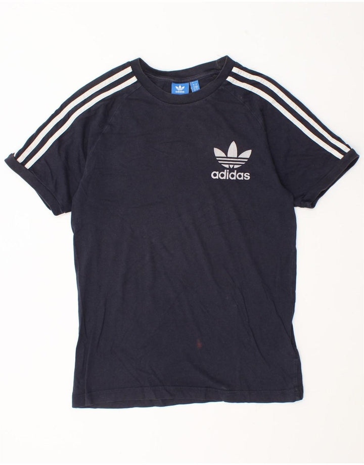 Adidas Męski T-Shirt Top Mały Granatowy Bawełniany