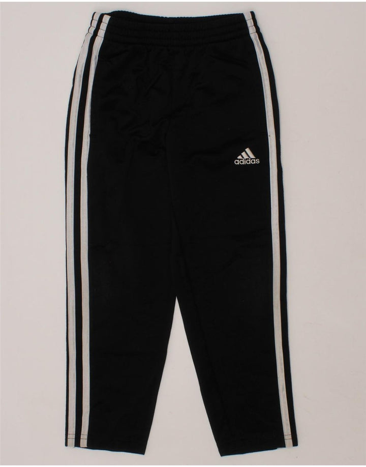 ADIDAS Boys Tracksuit Trousers 4-5 Years  Black Polyester Vintage Adidas and Second-Hand Adidas from Messina Hembry 