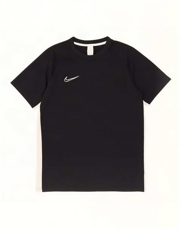 Męski T-shirt Nike Dri Fit, duży, czarny poliester z blokami kolorów