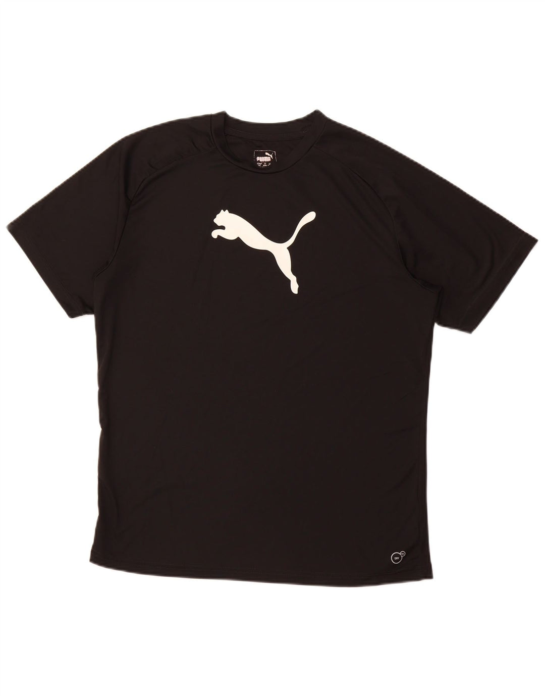 Męski T-shirt z grafiką PUMA, duży, czarny, poliestrowy, sportowy