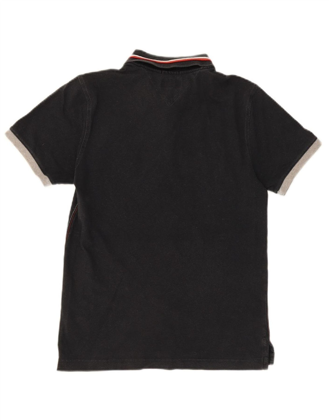 TOMMY HILFIGER Mens Polo Shirt Medium Navy Blue Cotton