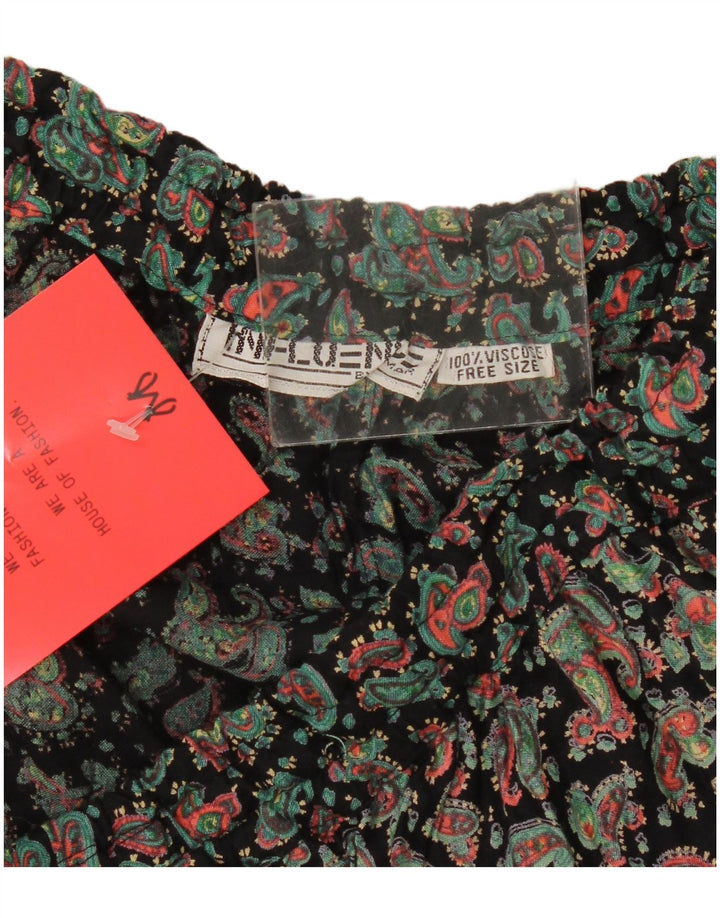 Damskie spodnie haremowe w stylu vintage, jeden rozmiar W36 L28, wielokolorowe paisley