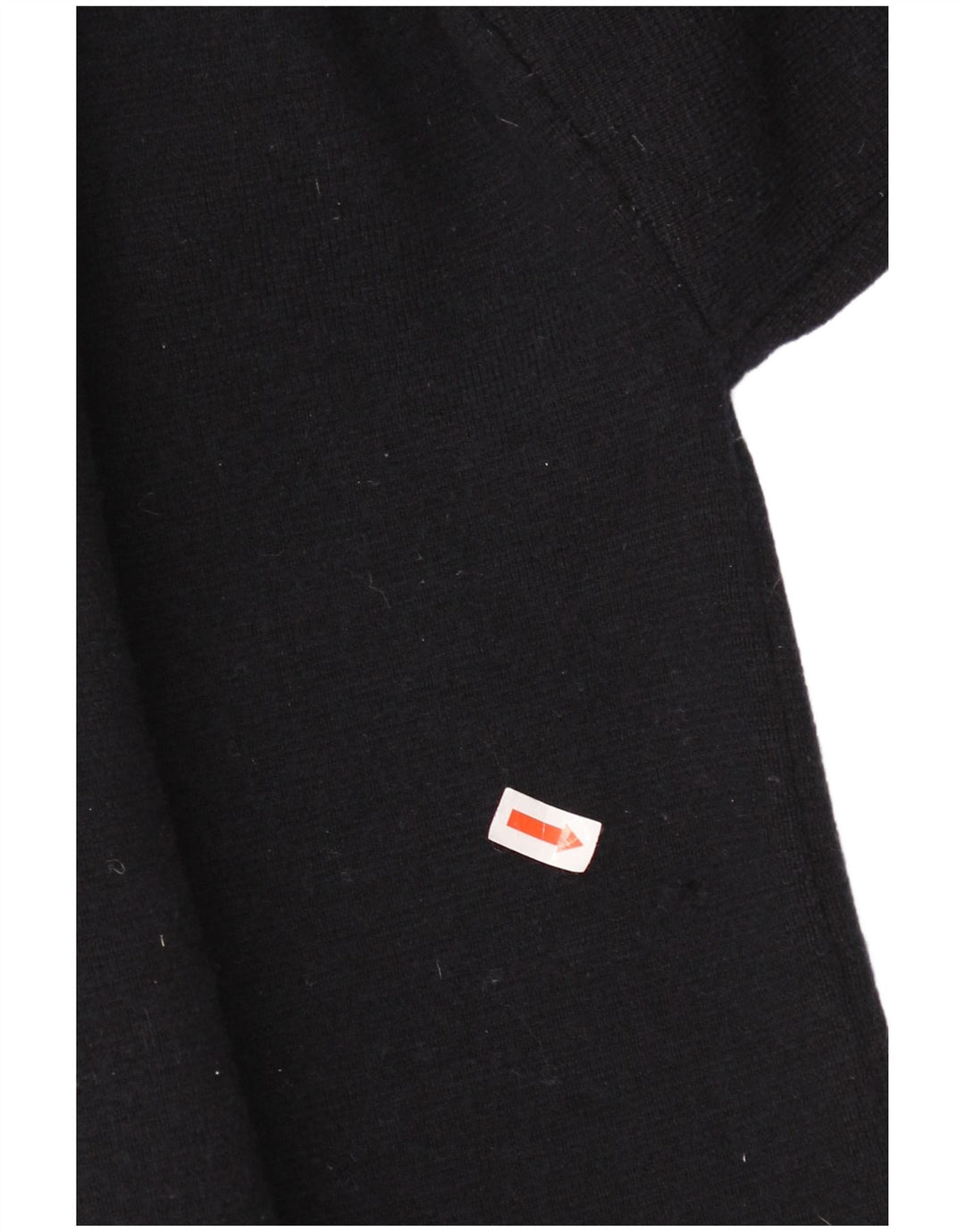 Damski sweter z okrągłym dekoltem Jaeger UK 16, duża czarna wełna