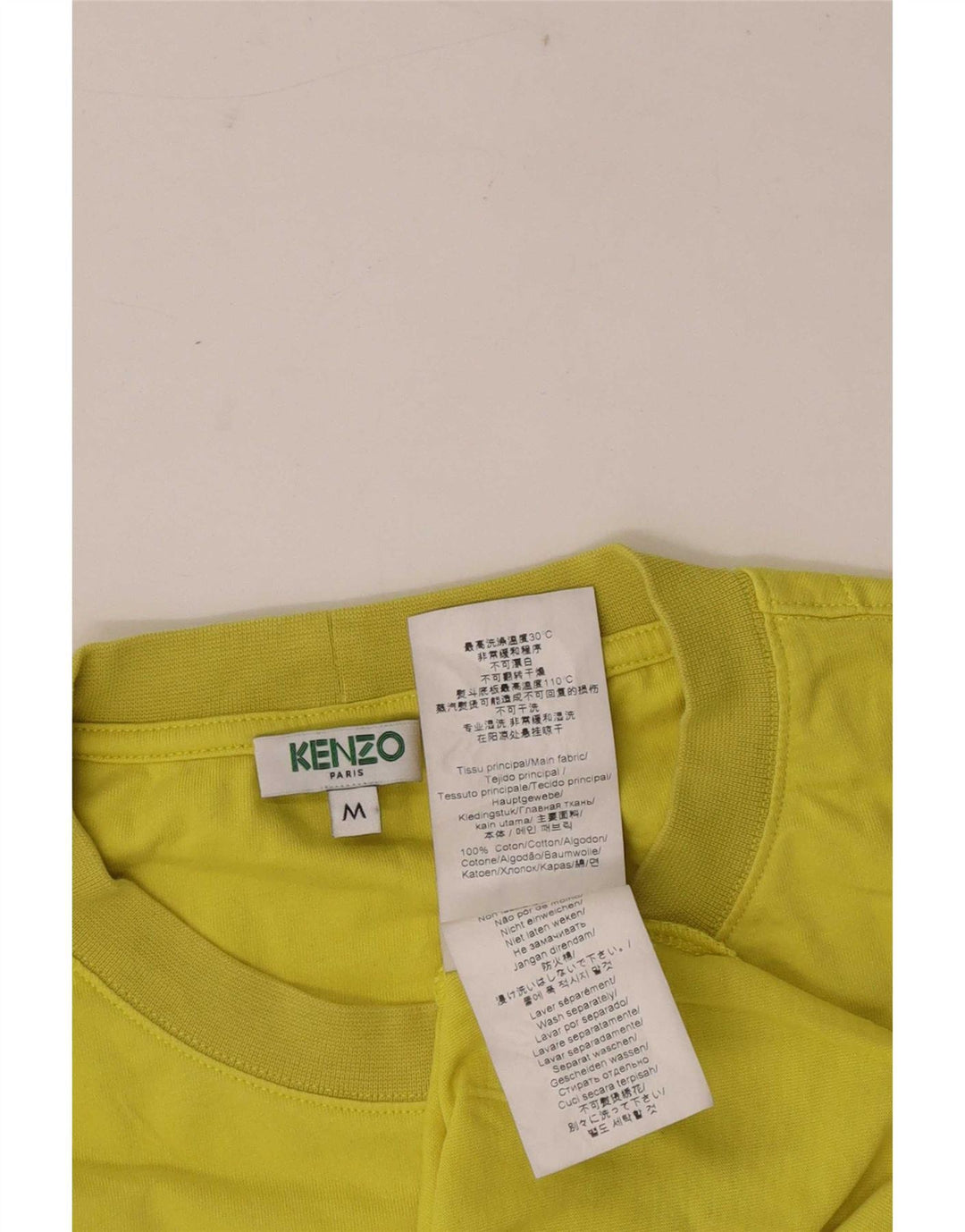 Męska koszulka z grafiką Kenzo, średnia żółta bawełna