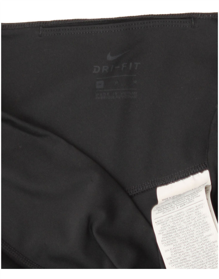 Damskie legginsy Nike Dri Fit Graphic UK 12, średni czarny poliester