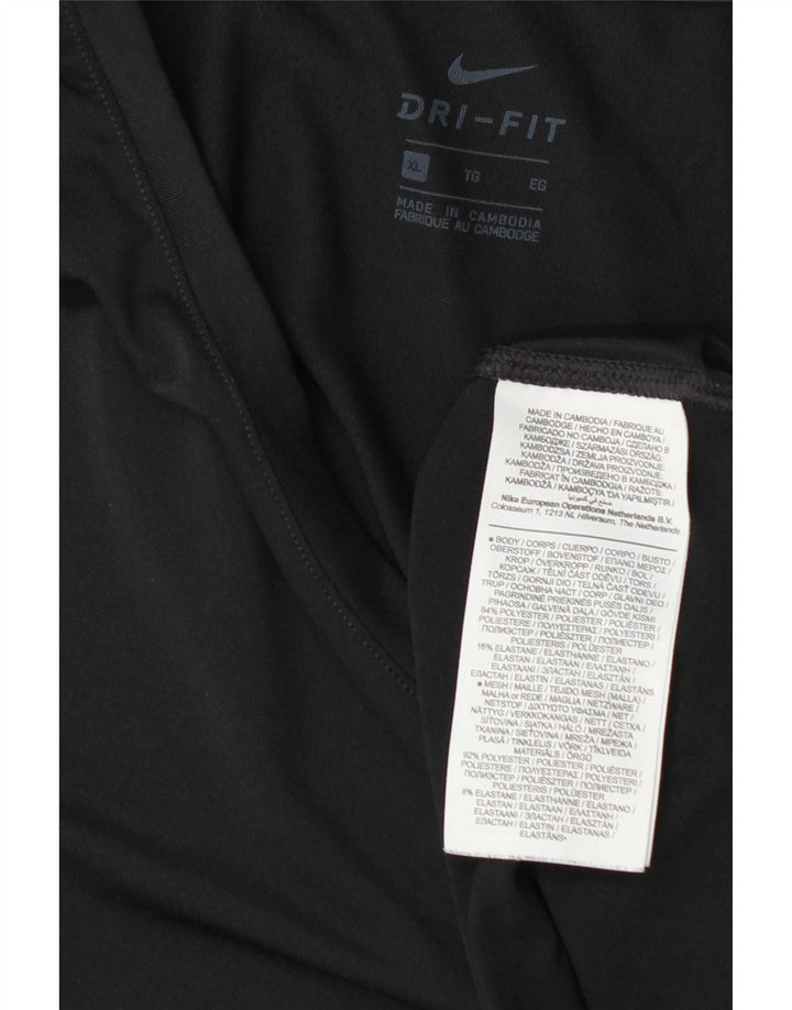 Męski T-shirt Nike Dri Fit Top XL, czarny poliester