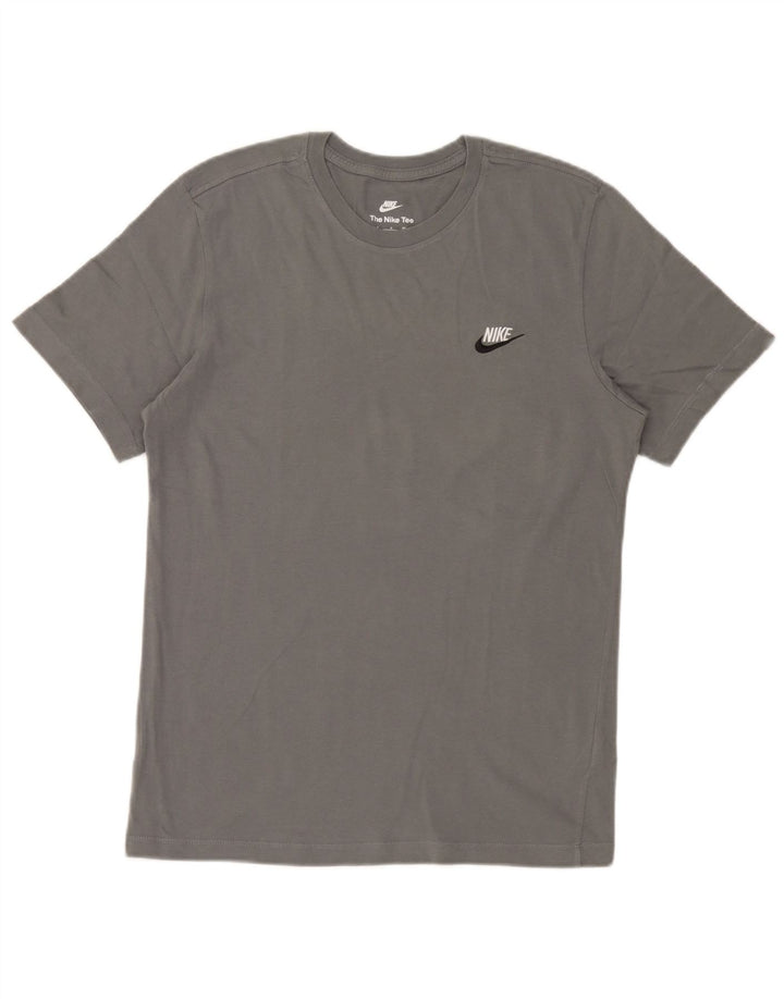 T-shirt męski Nike, mały, szary, bawełniany