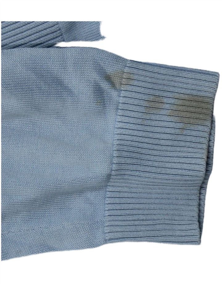 Męski sweter Tommy Hilfiger z dekoltem w kształcie litery V, duży, niebieski, bawełniany