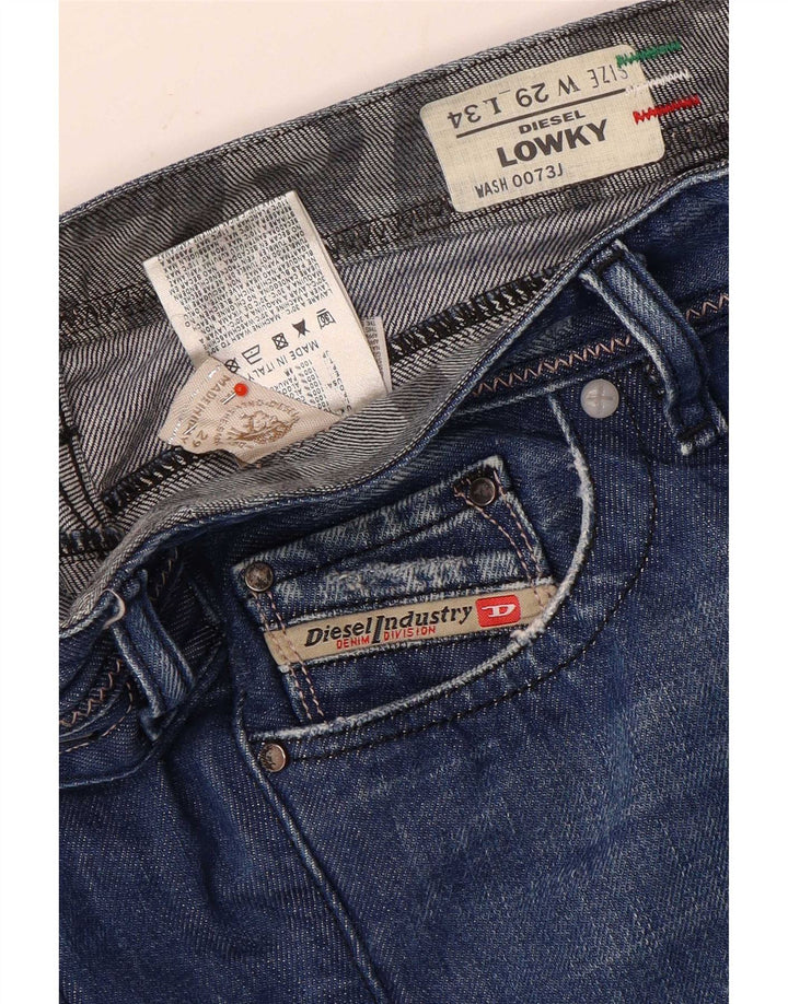 Diesel Damskie Lowky Distressed Slim Jeans W29 L30 Niebieskie bawełniane