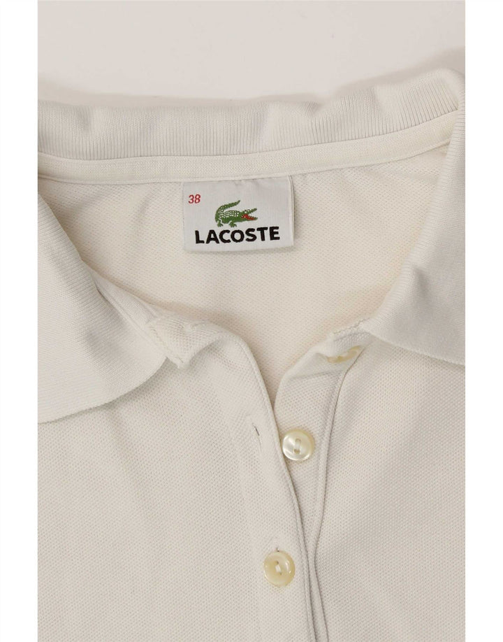 Damska koszulka polo Lacoste, rozmiar 38, średnia biel