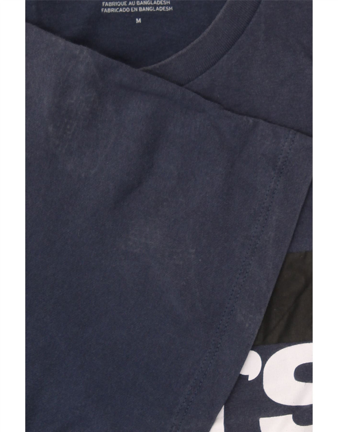 LEVI'S Mens Graphic T-Shirt Top Medium Navy Blue Cotton Vintage Levi's and Second-Hand Levi's from Messina Hembry 