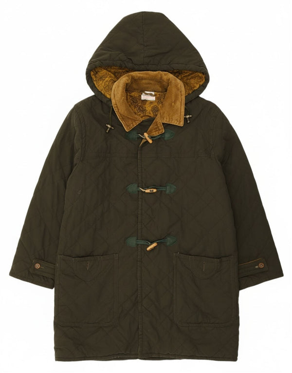 Pikowany płaszcz męski z kapturem i kapturem Blue Notes IT 52 XL Zielony poliester
