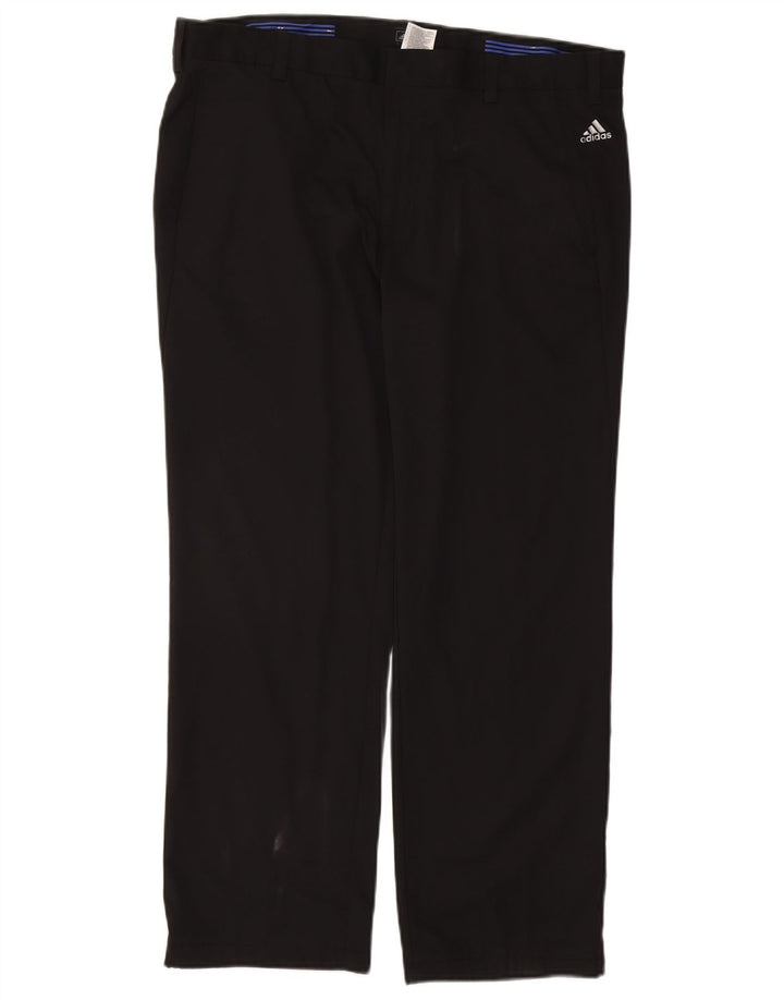 Adidas Męskie Proste Spodnie Chino W38 L29 Czarny Poliester