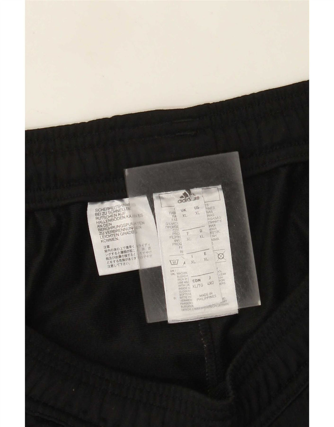 Męskie spodnie dresowe Adidas XL, czarne, poliestrowe