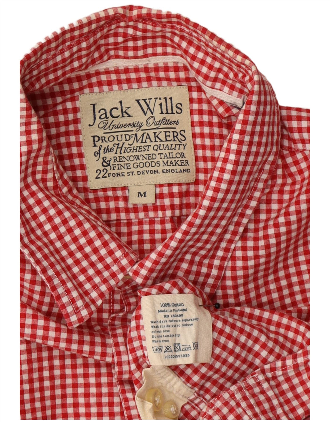 Koszula męska Jack Wills, bawełniana w kratkę, w kolorze średniej czerwieni
