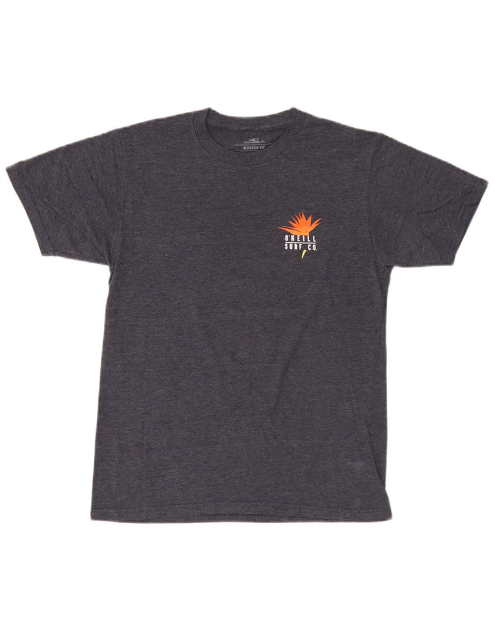 Męski T-shirt z grafiką O'Neill o nowoczesnym kroju, mały, szary, bawełniany